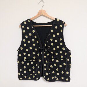 Handmade Padded Daisy Print Vest